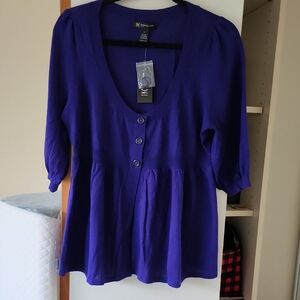 INC International Concepts Women's Deep Purple Fall Sweater